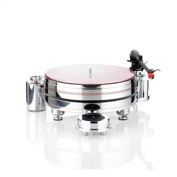 Giradischi Acoustic Solid Solid Machine Small R con superficie lucida e braccio di lettura
