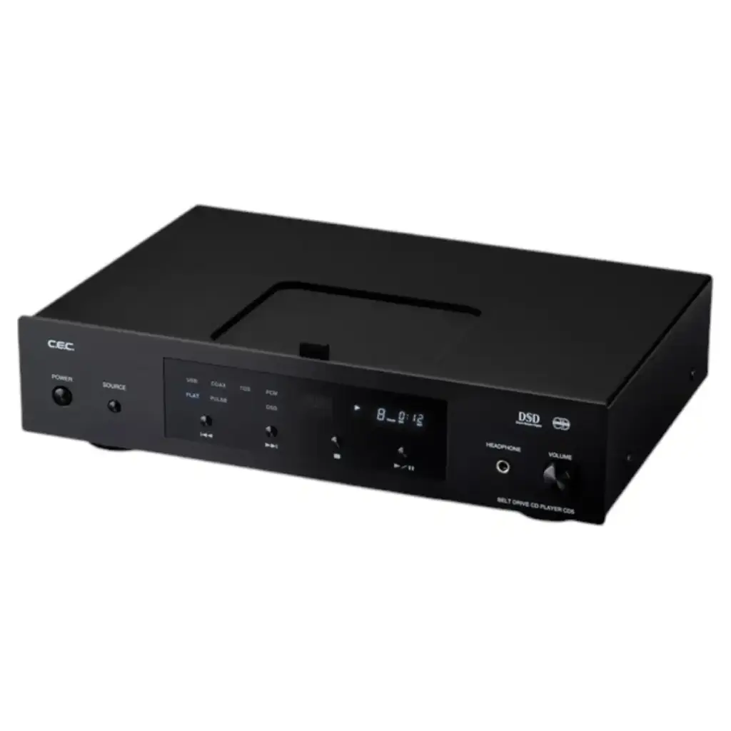 Lettore CD CEC CD5 con pannello frontale nero e display digitale