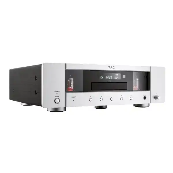 Lettore CD T.A.C. C-35 visto di lato con controlli e display in evidenza