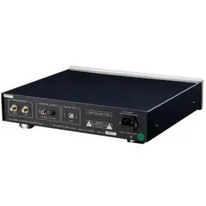 Retro del lettore CD Cayin CS-55 con porte di connessione e interruttore di accensione