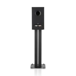 Diffusore B&W 606 S3 su supporto con connettori posteriori visibili