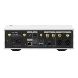 Retro di lettore audio digitale con vari ingressi e uscite