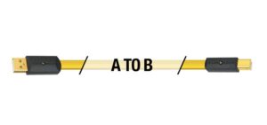 Cavo USB giallo, connettore da A a B
