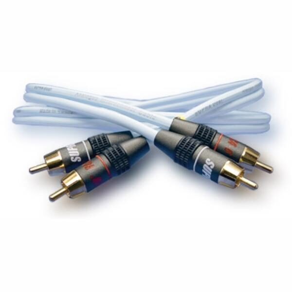 Cavo RCA audio bianco con connettori dorati