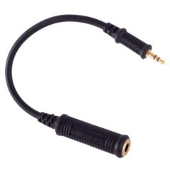 Cavo adattatore audio nero con jack 3,5 mm
