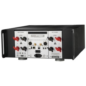 Amplificatore audio posteriore con connessioni visibili