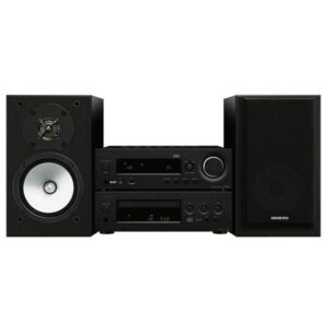 Sistema Hi-Fi nero con due altoparlanti