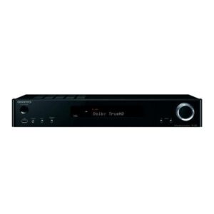 Ricevitore audio nero con display digitale attivo