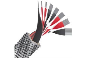 Cavo elettrico multicolore in sezione