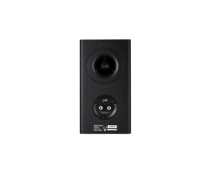 Cassa audio nera vista posteriore