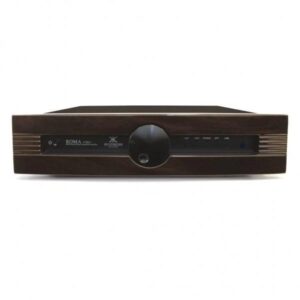 Amplificatore audio hi-fi marrone frontale