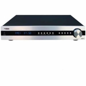 Sintonizzatore radio argento con display digitale