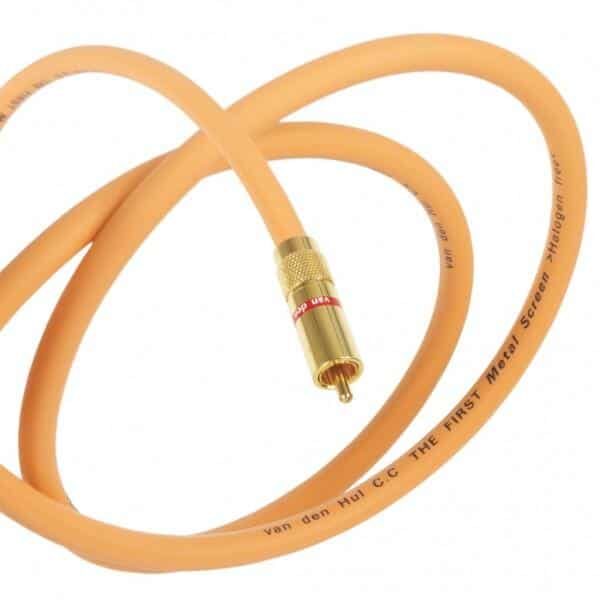 Cavo RCA arancione con connettore dorato