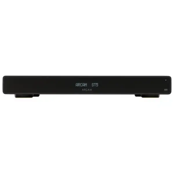 Frontale del network player Arcam ST5 con display e design minimalista