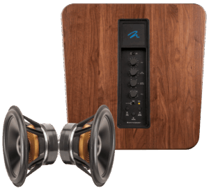 Subwoofer in legno con due driver audio