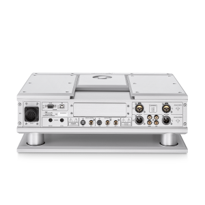 Decoder audio digitale bianco con connettori posteriori