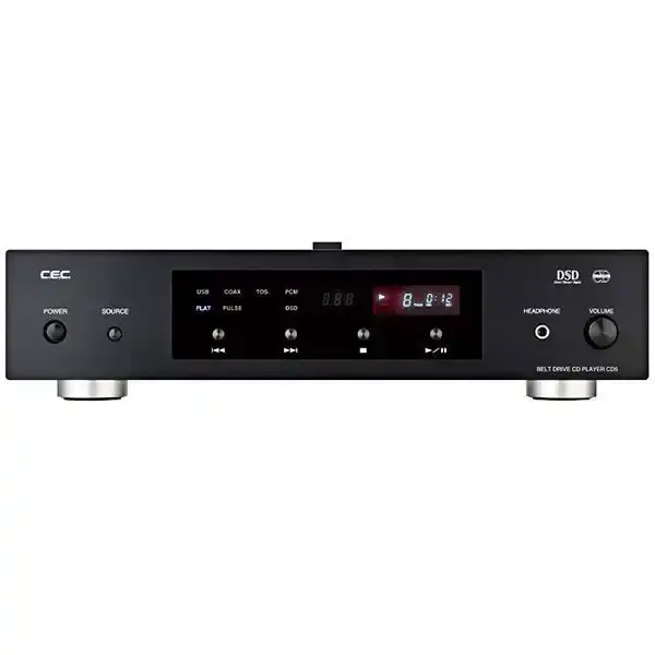 Lettore CD CEC CD5 con pannello frontale nero e controlli per volume e sorgente