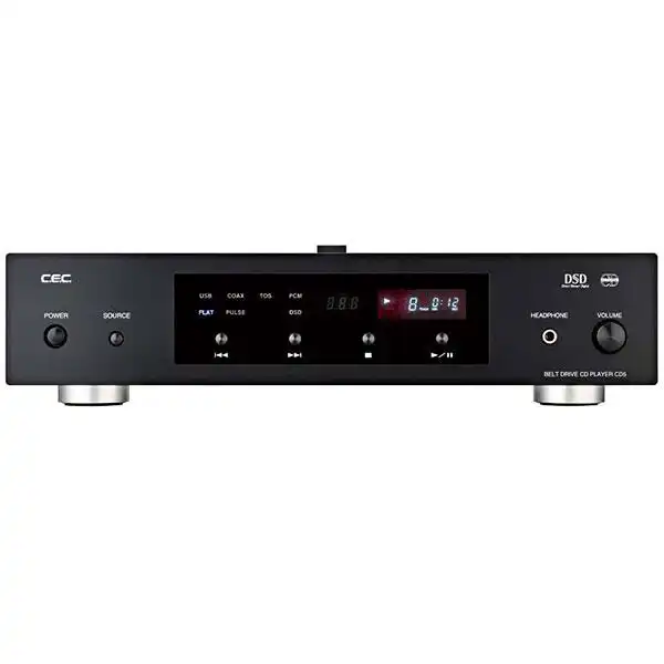 Lettore CD CEC CD5 con pannello frontale nero e controlli per volume e sorgente