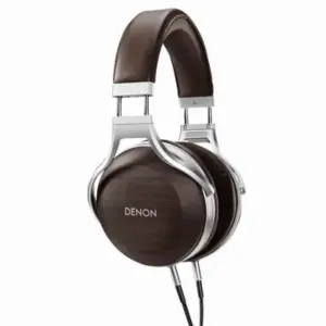 Cuffie Denon AH-D5200EM con padiglioni in legno e dettagli metallici
