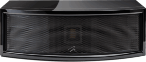 Diffusore audio nero con griglia frontale