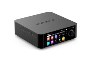 Lettore multimediale audio nero con display touch