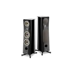 Diffusore da pavimento Focal Kanta N 3 con finitura nera e tre altoparlanti visibili