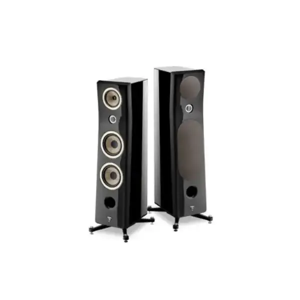 Diffusore da pavimento Focal Kanta N 3 con finitura nera e tre altoparlanti visibili