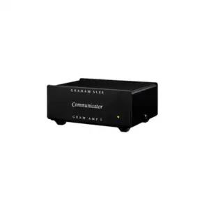 Amplificatore Graham Slee Gram Amp 2 Communicator visto da dietro con connettori audio e alimentazione