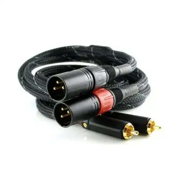 Cavo interconnessione XLR con connettori neri e rossi