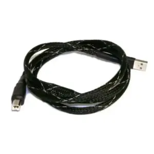 Cavo USB con estremità in connettore standard e intrecciato in nero