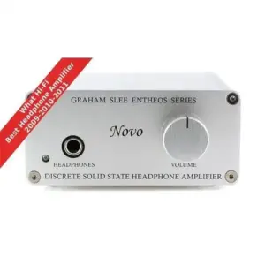 Amplificatore per cuffie Graham Slee Novo con connettore per cuffie e manopola del volume