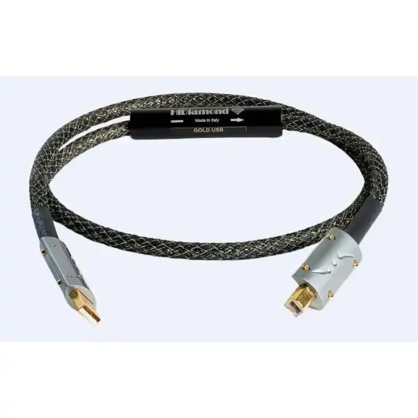 Cavo USB di alta qualità con connettori dorati.