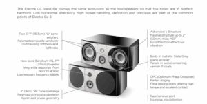 Diffusori audio Focal Electra CC 1008 Be grigio scuro.