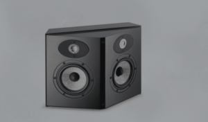 Diffusore acustico nero angolare con doppio speaker