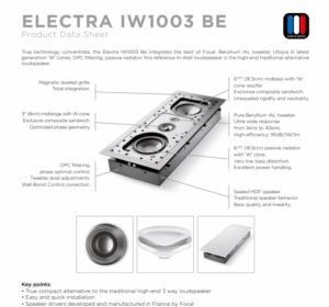 Scheda tecnica altoparlante Elektra IW1003 BE