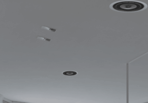 Soffitto con faretti moderni