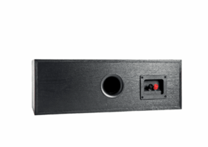 Subwoofer rettangolare nero con emissione posteriore