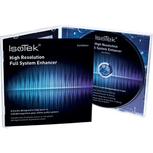 CD Isotek CD Enhancer 2a edizione con custodia trasparente e disco visibile