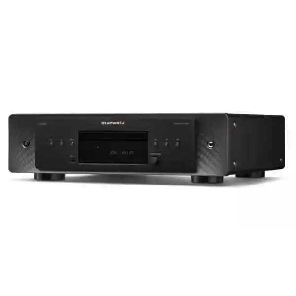 Lettore CD Marantz CD60 visto frontalmente con pulsanti e vano per il disco