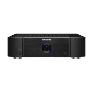 Retro dell'amplificatore Marantz MM7025 con connettori e porte di ingresso visibili