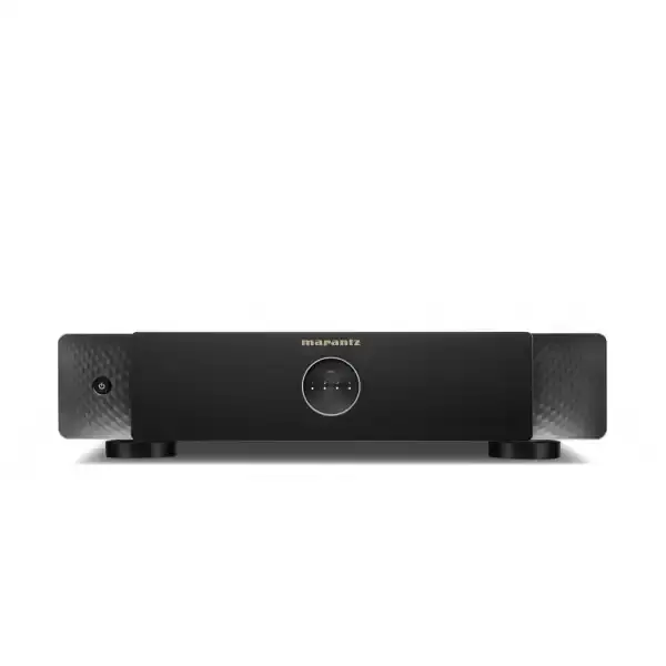 Amplificatore Marantz MODEL M4 P visto frontalmente con design elegante e controlli centrali