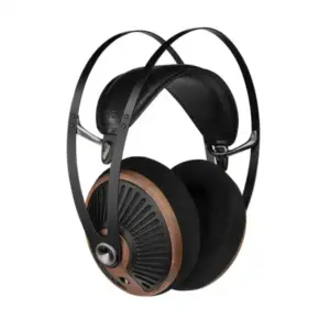 Cuffie Meze 105 Silva con design elegante e padiglioni in pelle nera
