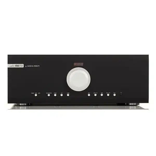Preamplificatore Musical Fidelity M8s PRE con manopola centrale e pulsanti di controllo