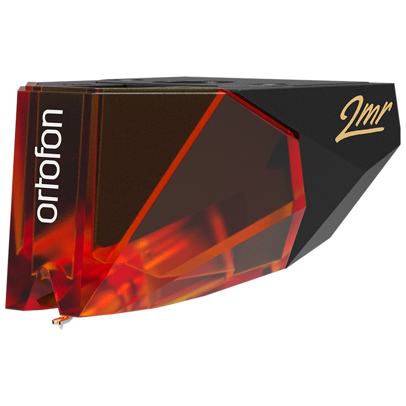 Testina Ortofon 2MR Bronze con design angolare e dettagli in trasparenza