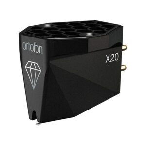 Testina Ortofon MC X20 con design angolare e logo a forma di diamante