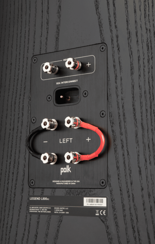 polk audio l 800 magic sound hi fi connettori di ingresso di grandi dimensioni a 5 vie