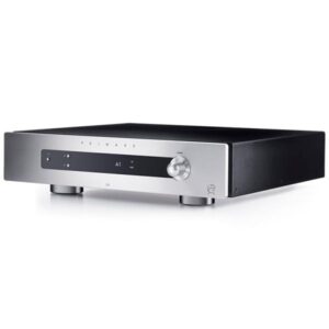 DAC Primare I25 con pannello frontale argentato e manopola di controllo