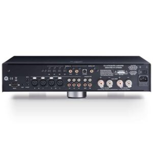 Retro dell'amplificatore Primare I35 DAC con porte di connessione e interruttori