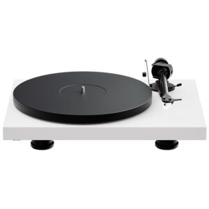 Giradischi Pro-Ject DEBUT EVO 2 con piatto nero e base bianca opaca