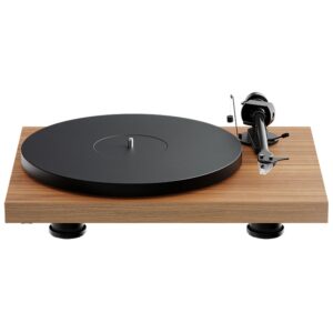 Giradischi Pro-Ject DEBUT EVO 2 con piatto nero e base in legno chiaro